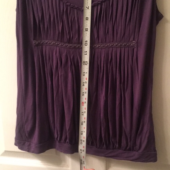 Anthropologie Rails Purple Pleated Jersey Tank - Picture 7 of 8